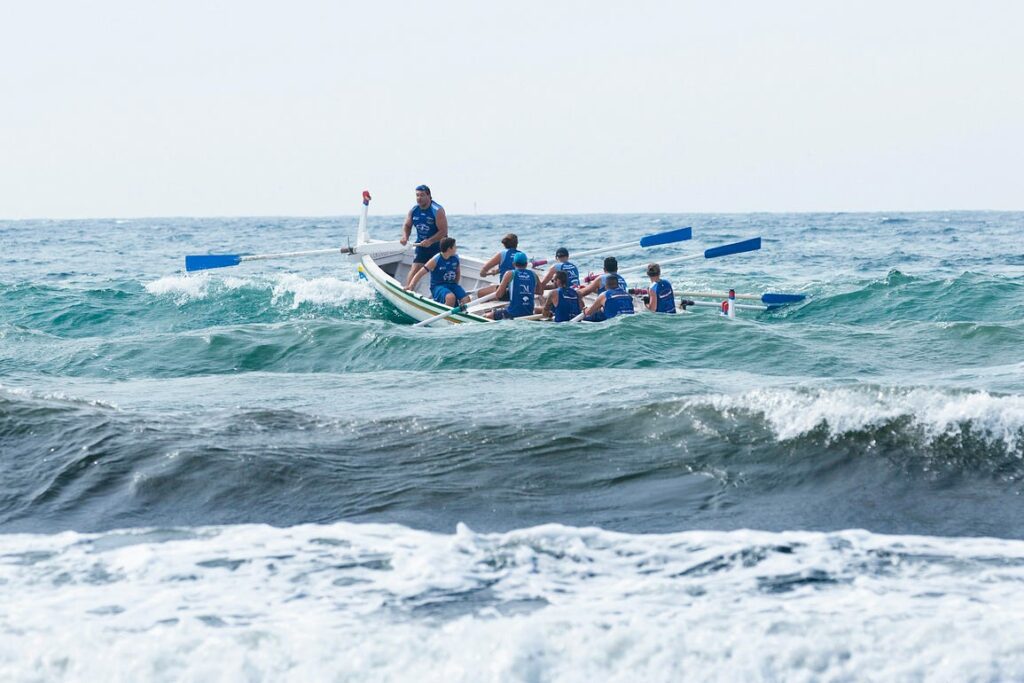 An effective team navigating together on  the sea